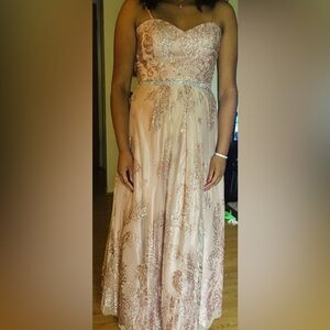 Blush pink prom dress